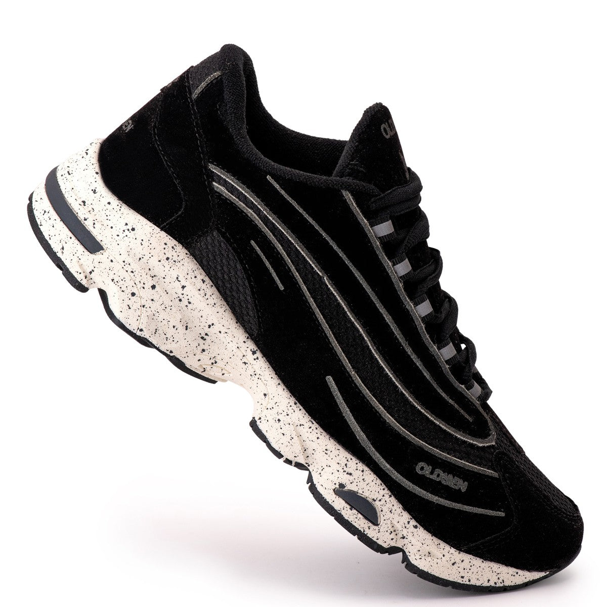 Tênis Masculino Casual Esportivo — Preto — vista lateral