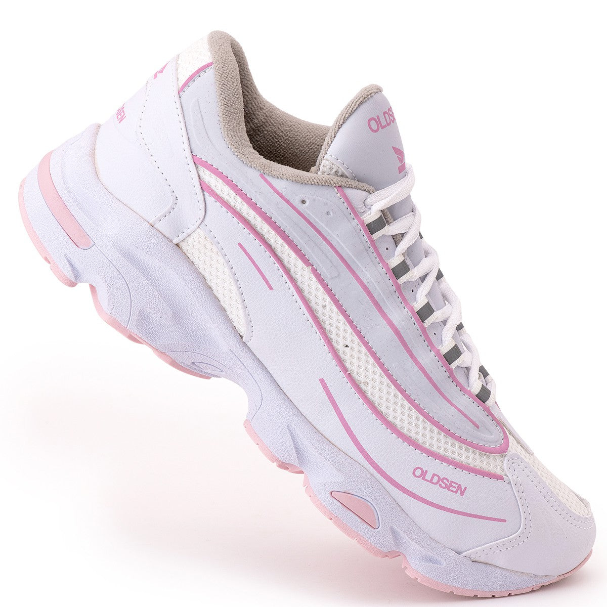 Tênis Feminino Casual Esportivo — Rosa — vista lateral