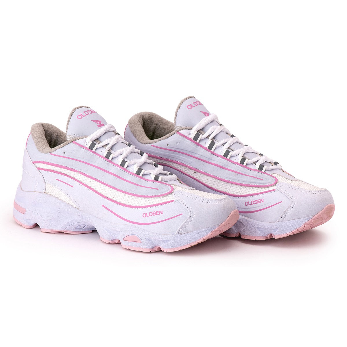 Tênis Feminino Casual Esportivo — Rosa — detalhe