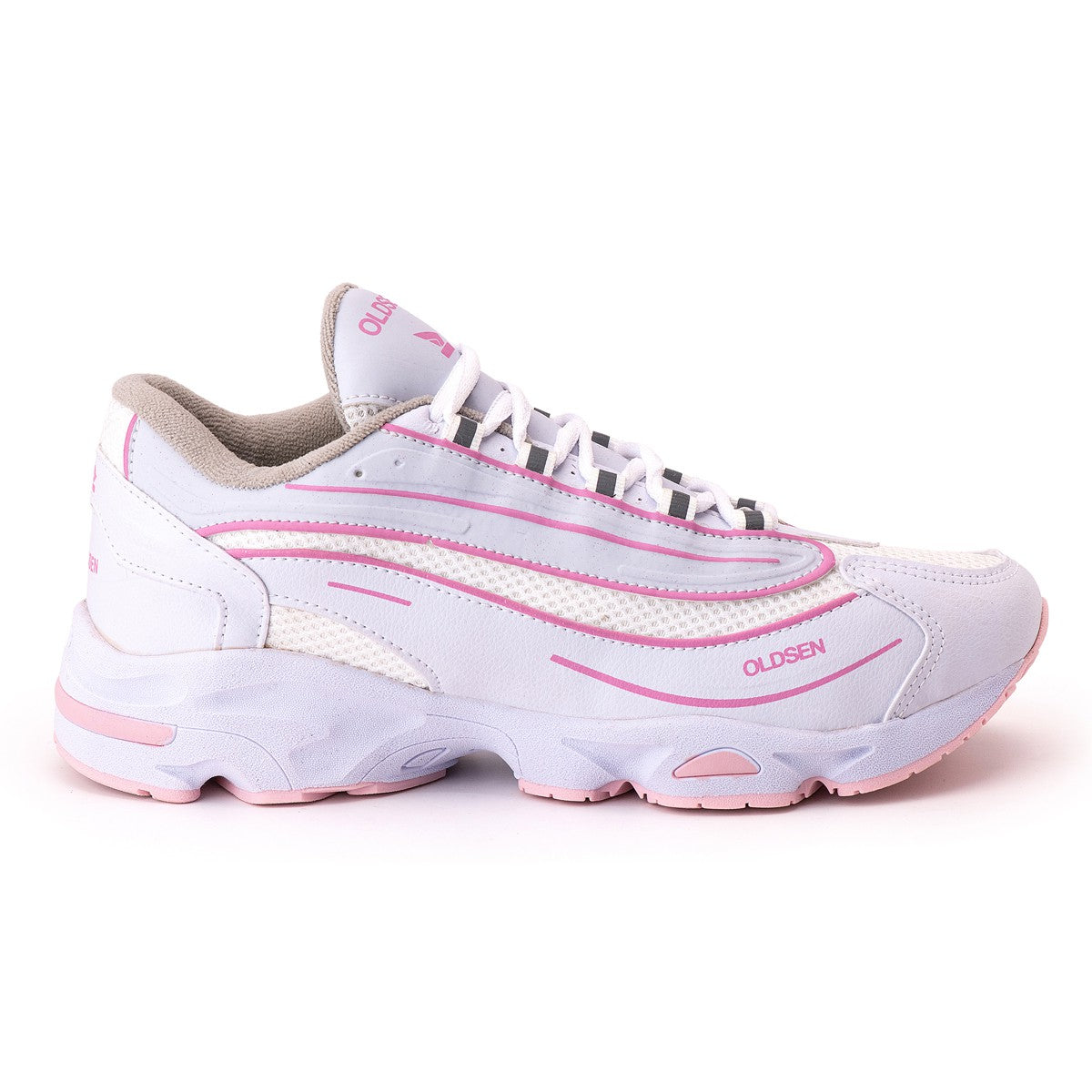 Tênis Feminino Casual Esportivo — Rosa — outro ângulo