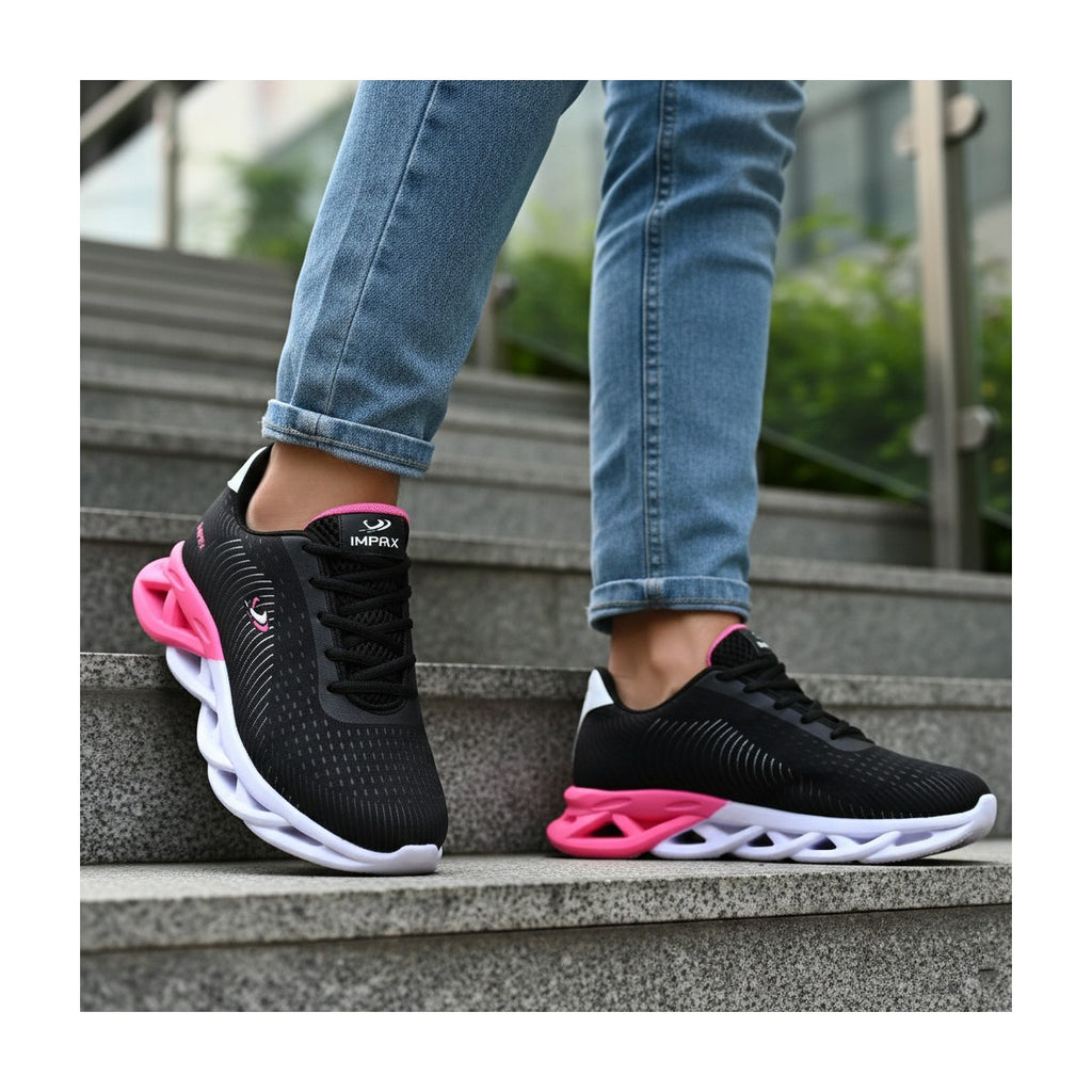 Tênis Feminino Casual Esportivo — Preto — vista frontal