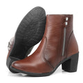Bota Feminina Cano Médio — Marrom — vista lateral
