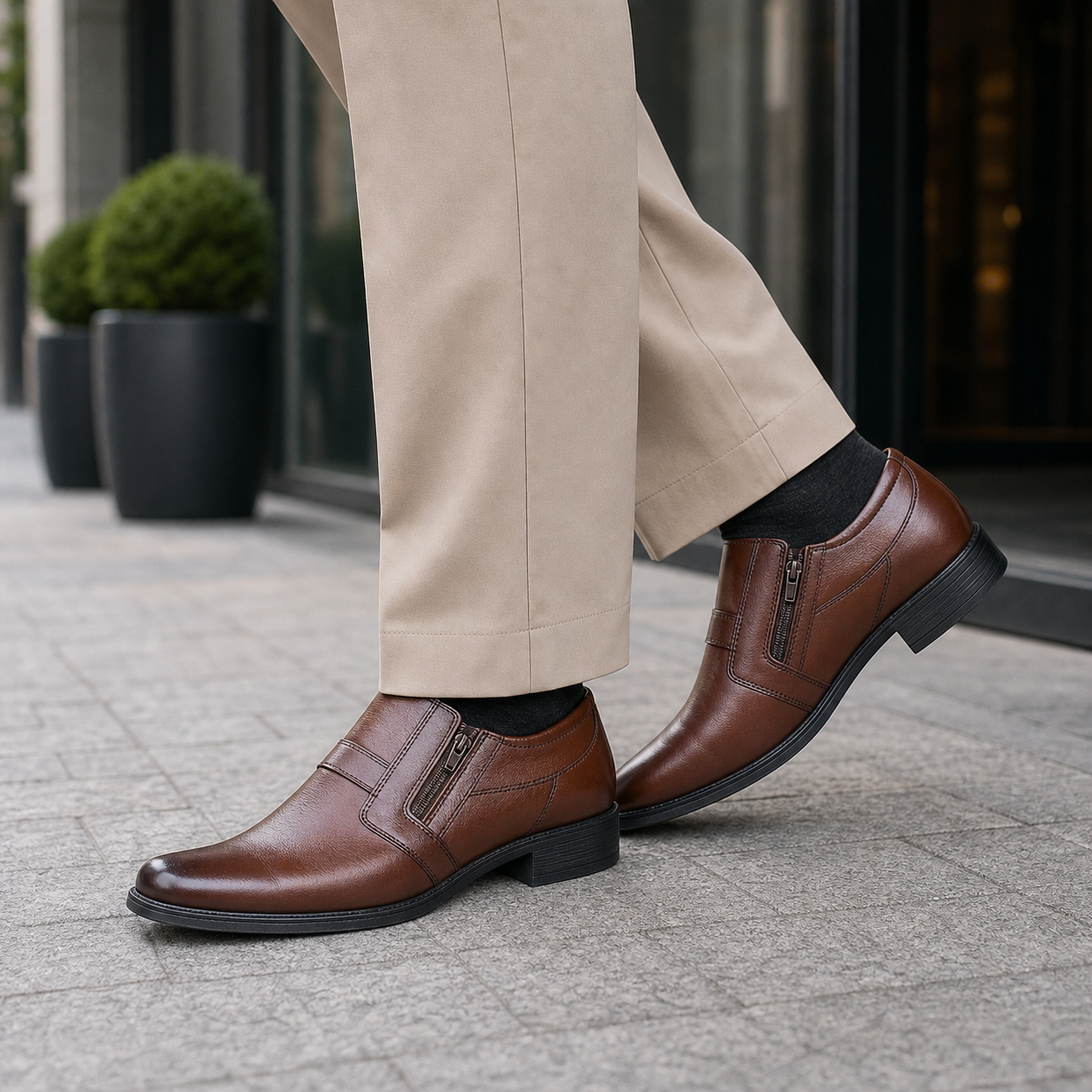 Sapato Oxford Masculino Social — Marrom — vista superior