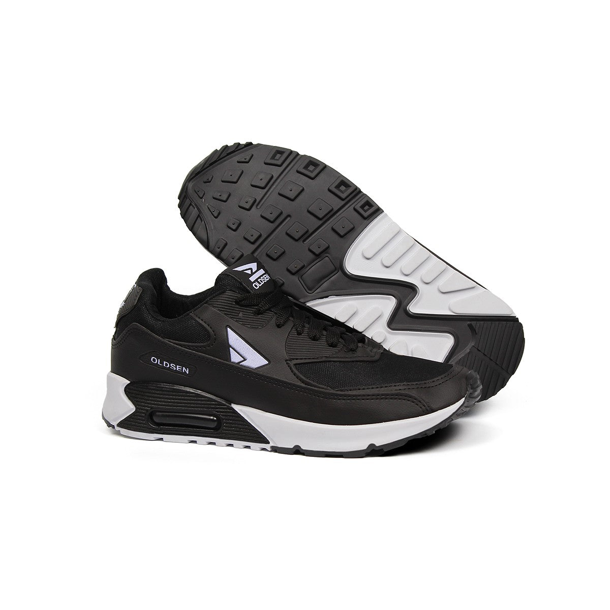 Tênis Masculino Casual Esportivo — Preto — vista frontal