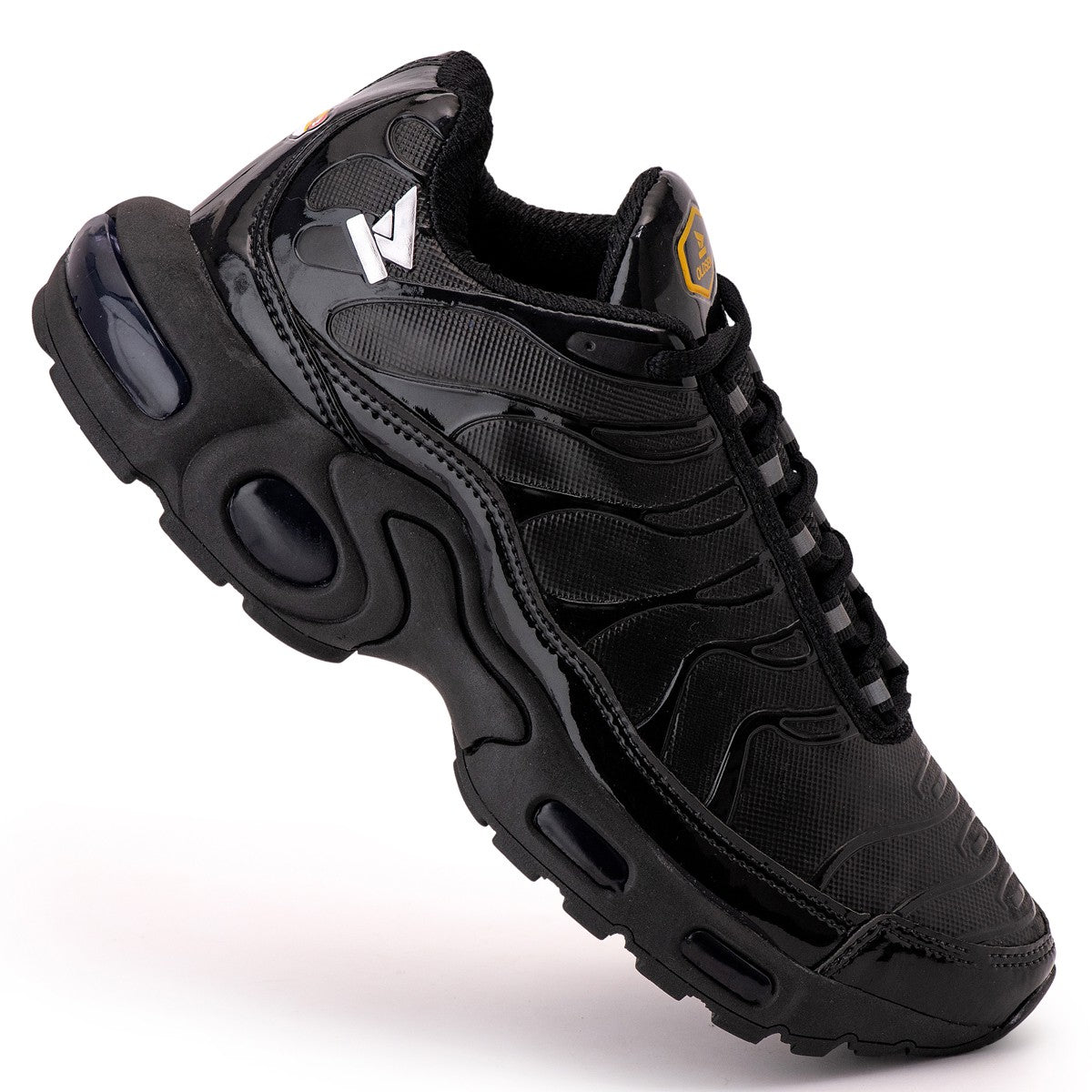 Tênis Masculino Casual Esportivo — Preto — vista lateral