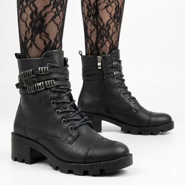 Bota Cano Médio Carmela preto — vista traseira