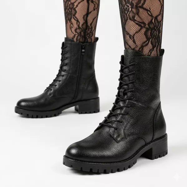 Bota Cano Curto Aurora preto — vista traseira