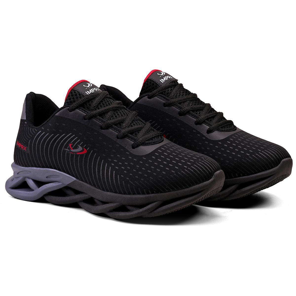 Tênis Masculino Casual Esportivo — Preto — vista lateral