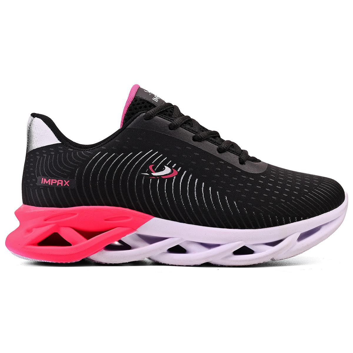 Tênis Feminino Casual Esportivo — Preto — outro ângulo